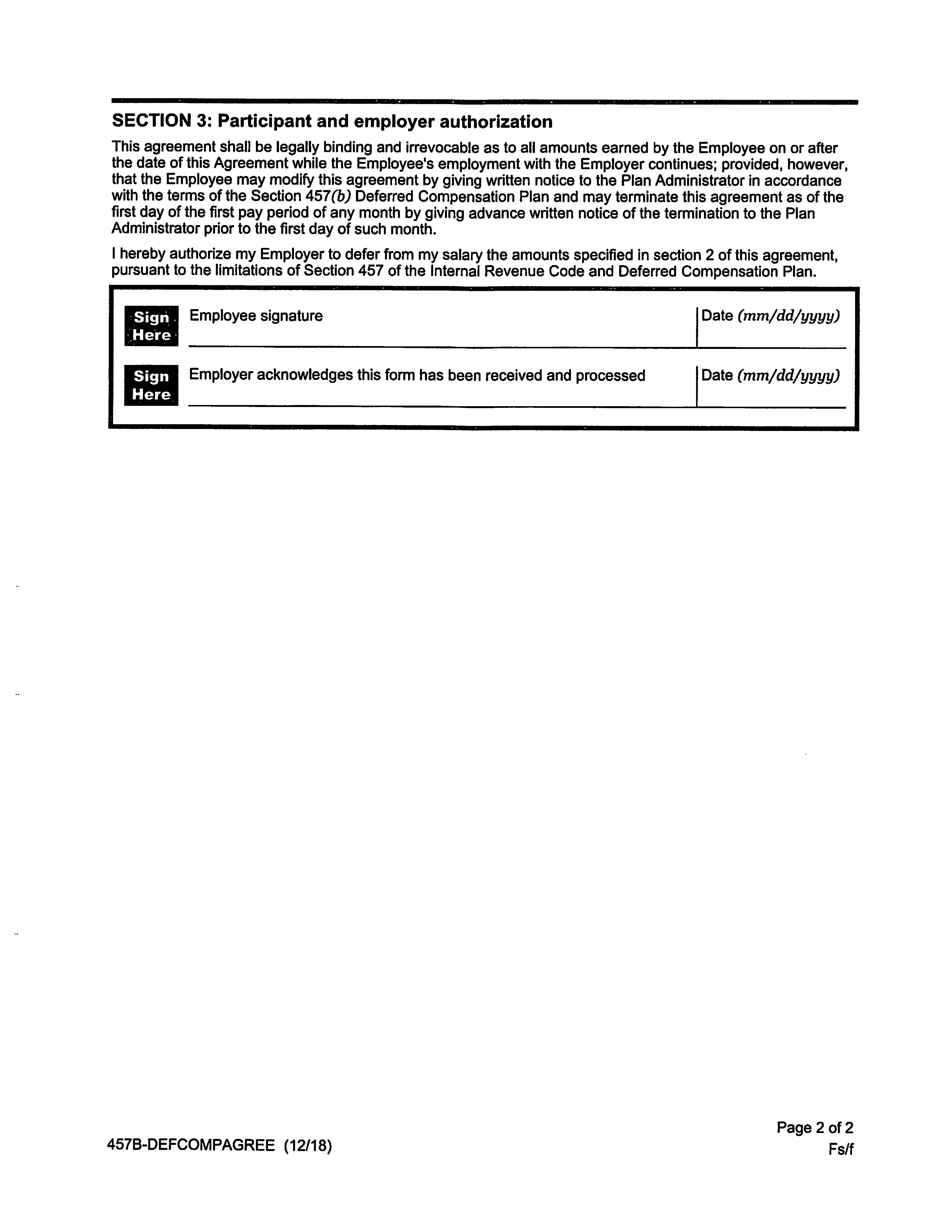 Deferred Compensation Memo for Employees